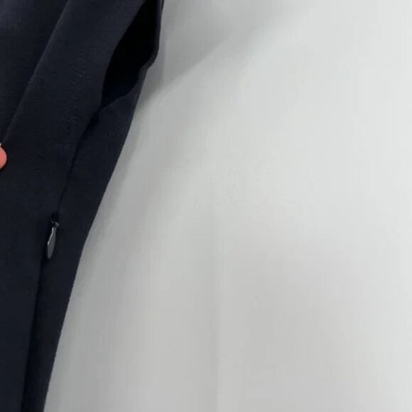 Quince Women's Navy Ultra-Stretch Ponte Cap Sleeve Dress sz XL NWOT Career Mini - Picture 4 of 5